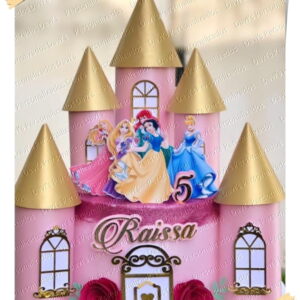 Arquivo de Corte Topo de Bolo Castelo Princesas Torre