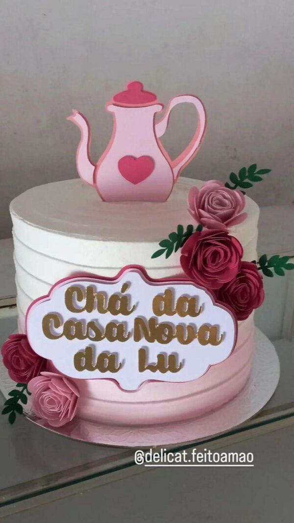 Arquivo de Corte Topo de Bolo Chá da Casa Nova