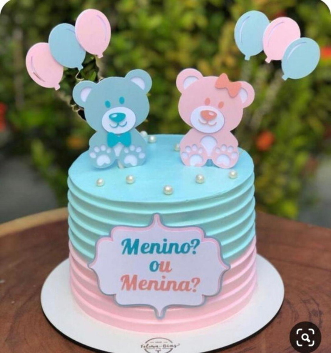 Arquivo de Corte Topo de Bolo Chá Revelação Studio