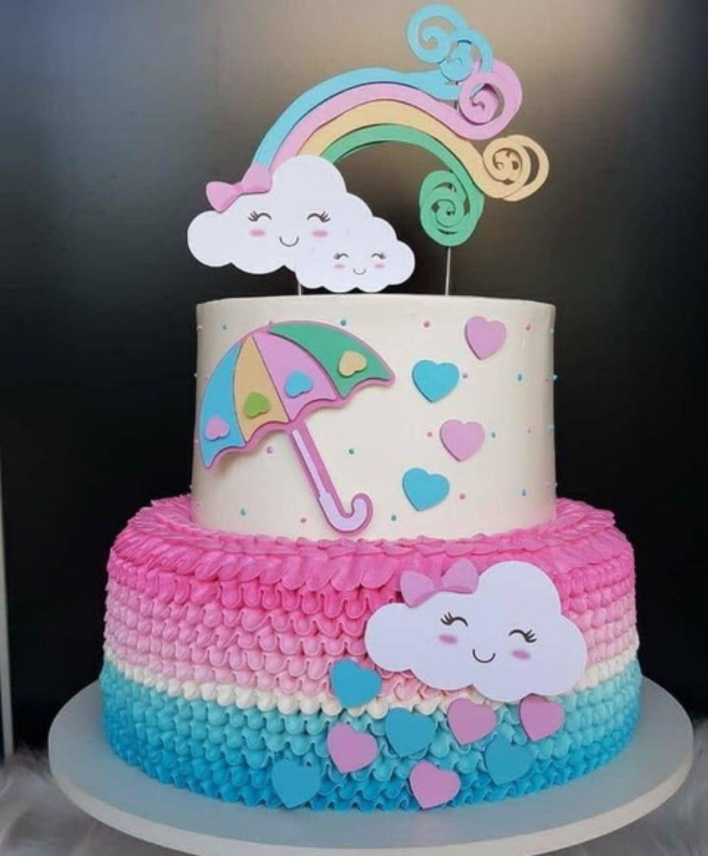 Arquivo de Corte Topo de Bolo Chuva de Amor Studio