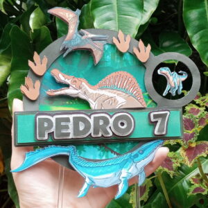ARQUIVO DE CORTE Topo de bolo Circular Dinossauros