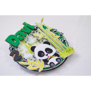 Arquivo de Corte Topo de Bolo Circular Panda Stúdio/pd #2793