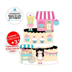 Arquivo de Corte Topo de Bolo Confeitaria