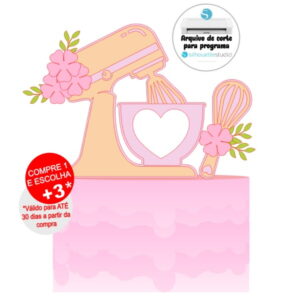 Arquivo de Corte Topo de Bolo Confeiteira - Bat