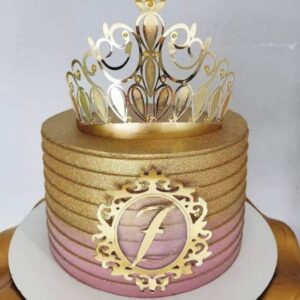 Arquivo De Corte Topo De Bolo Coroa 3d Princesa Realeza -038
