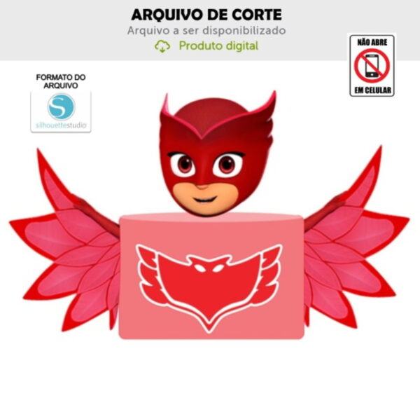 Arquivo de Corte Topo de Bolo Corujita