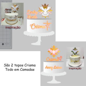 Arquivo de Corte Topo de Bolo Crisma 2 + Brinde