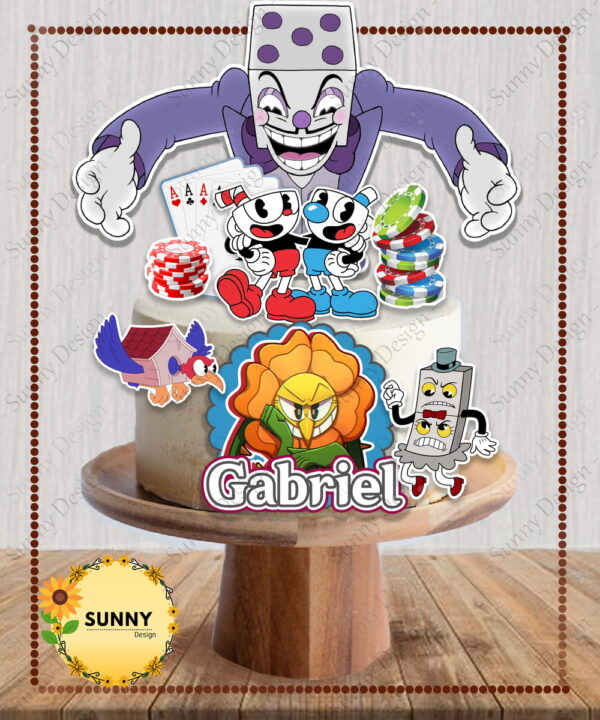 Arquivo de corte topo de bolo cuphead