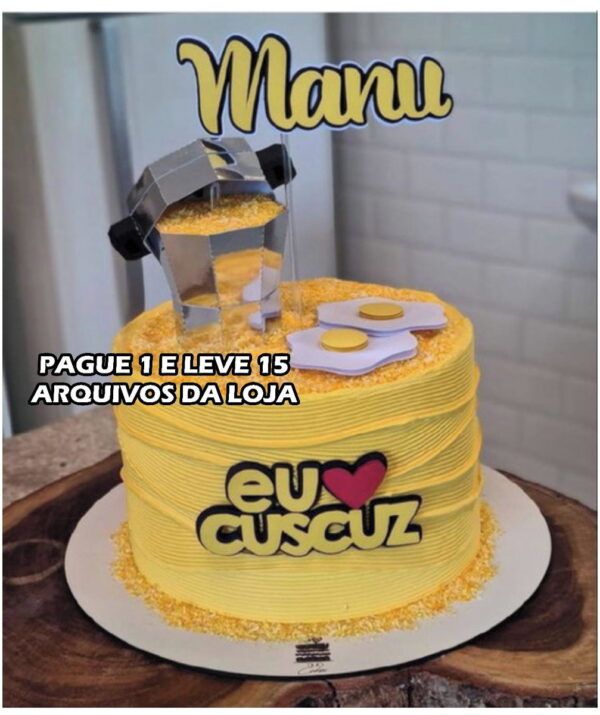 Arquivo de Corte - Topo de Bolo Cuscuz