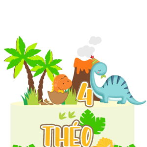 Arquivo de corte Topo de bolo Dino Baby 03