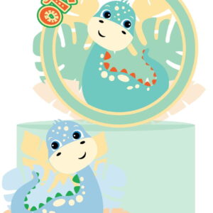 Arquivo de Corte Topo de Bolo Dino Baby 06