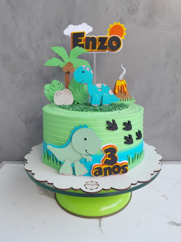 Arquivo de Corte Topo de Bolo Dino Baby Camadas