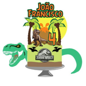 Arquivo de Corte Topo de Bolo Dinossauro