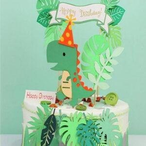 Arquivo de Corte Topo de Bolo Dino Happy Birthday