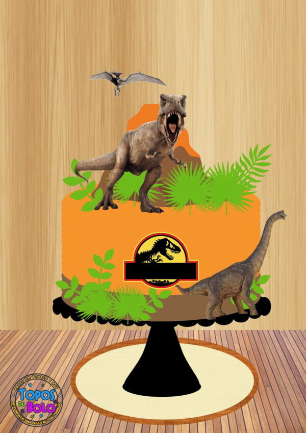 Arquivo de Corte Topo de Bolo Dinossauro 02
