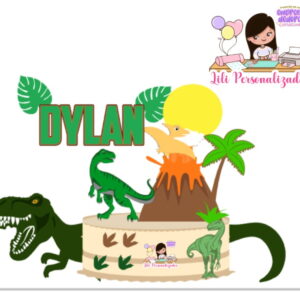 Arquivo de Corte Topo de Bolo Dinossauro 03