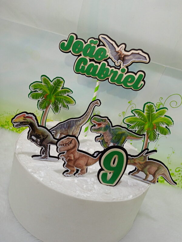 Arquivo De Corte Topo De Bolo Dinossauro 04 (studio) - Imagem 3