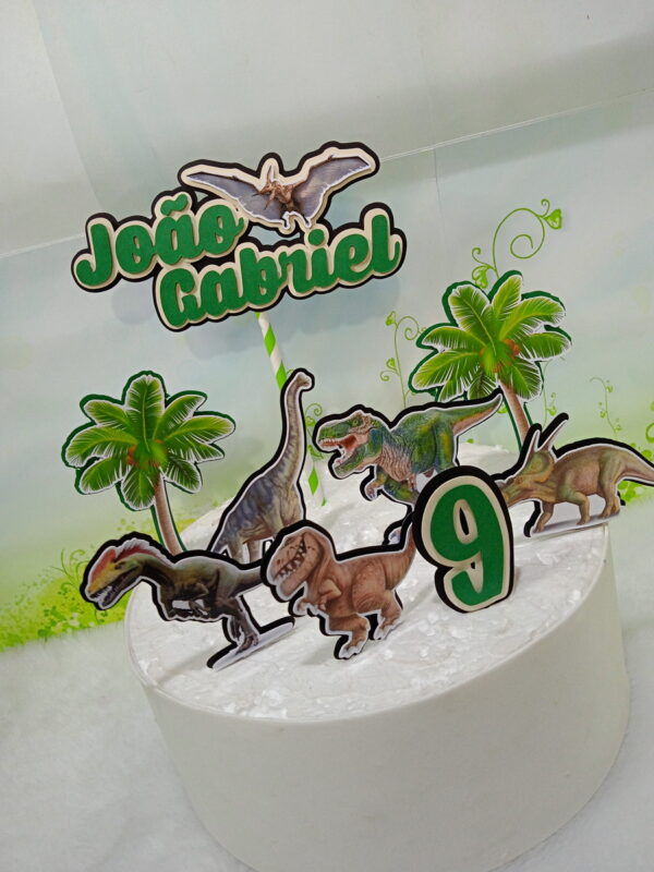 Arquivo De Corte Topo De Bolo Dinossauro 04 (studio) - Imagem 4