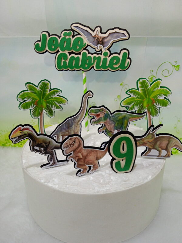 Arquivo De Corte Topo De Bolo Dinossauro 04 (studio) - Imagem 2