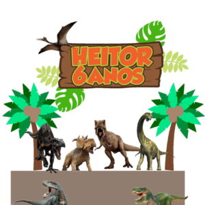 Arquivo de Corte Topo de Bolo Dinossauro 05