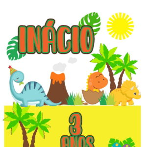 Arquivo de Corte Topo de Bolo Dinossauro 06
