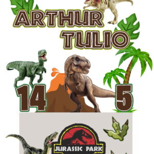 Arquivo de Corte Topo de Bolo Dinossauro 07