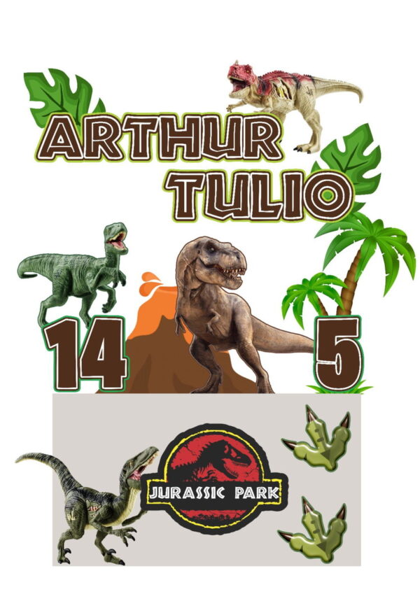 Arquivo de Corte Topo de Bolo Dinossauro 07