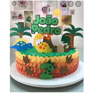 Arquivo de Corte Topo de Bolo Dinossauro