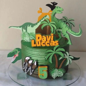 Arquivo de Corte Topo de Bolo Dinossauro