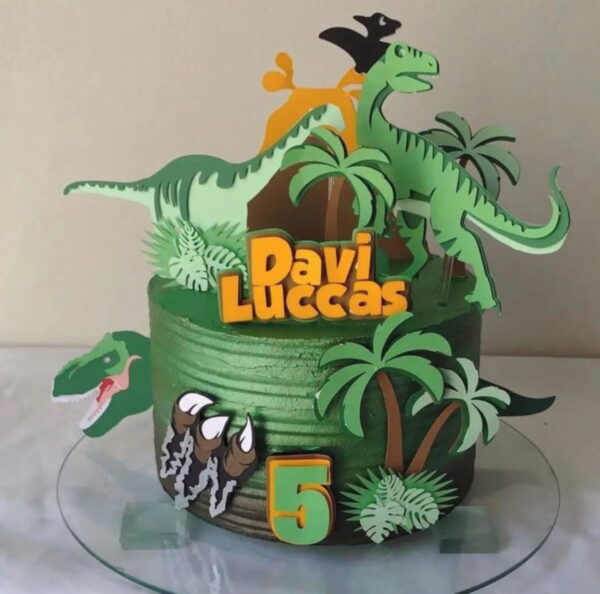 Arquivo de Corte Topo de Bolo Dinossauro