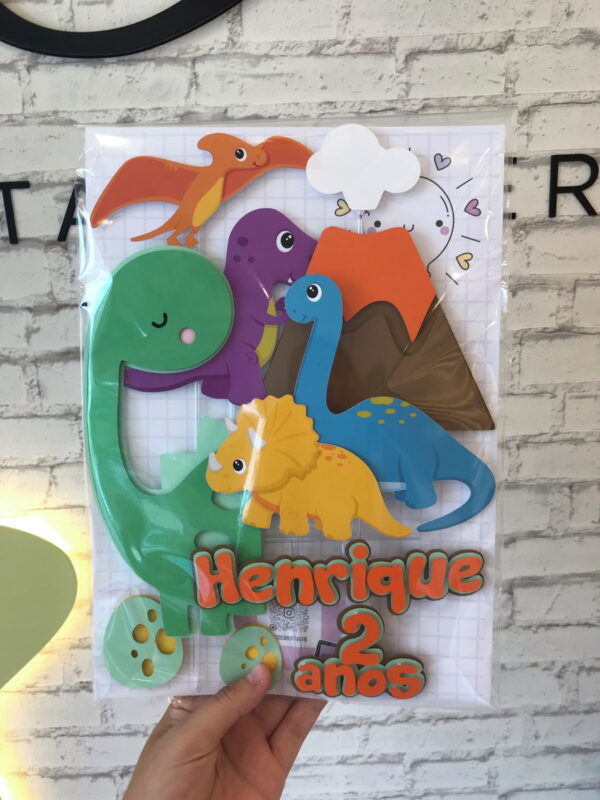 Arquivo de Corte Topo de Bolo Dinossauro - Imagem 2