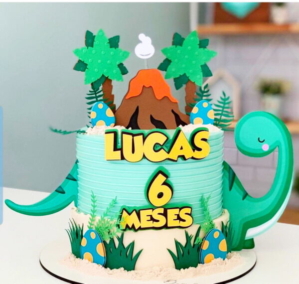 Arquivo de Corte Topo de Bolo Dinossauro
