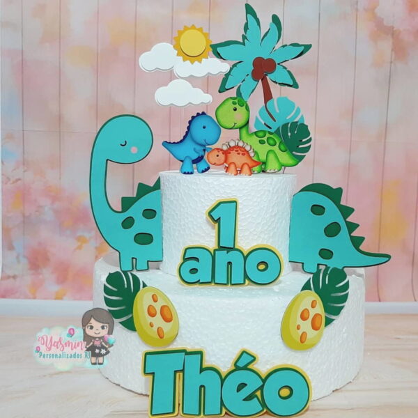 Arquivo de Corte Topo de Bolo Dinossauro baby - Imagem 2