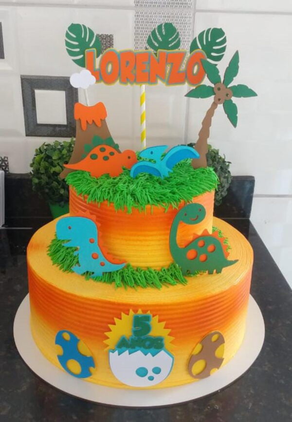 Arquivo De Corte Topo De Bolo Dinossauro Baby Camadas