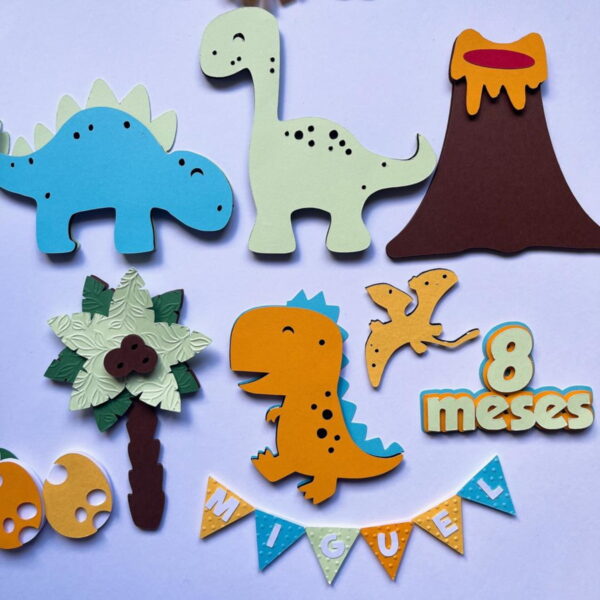 Arquivo de Corte Topo de Bolo Dinossauro Baby - Camadas - Imagem 2