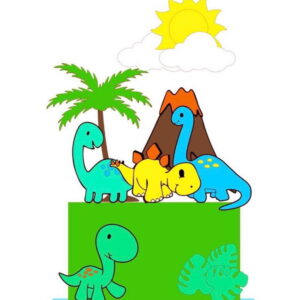 ARQUIVO DE CORTE TOPO DE BOLO Dinossauro baby
