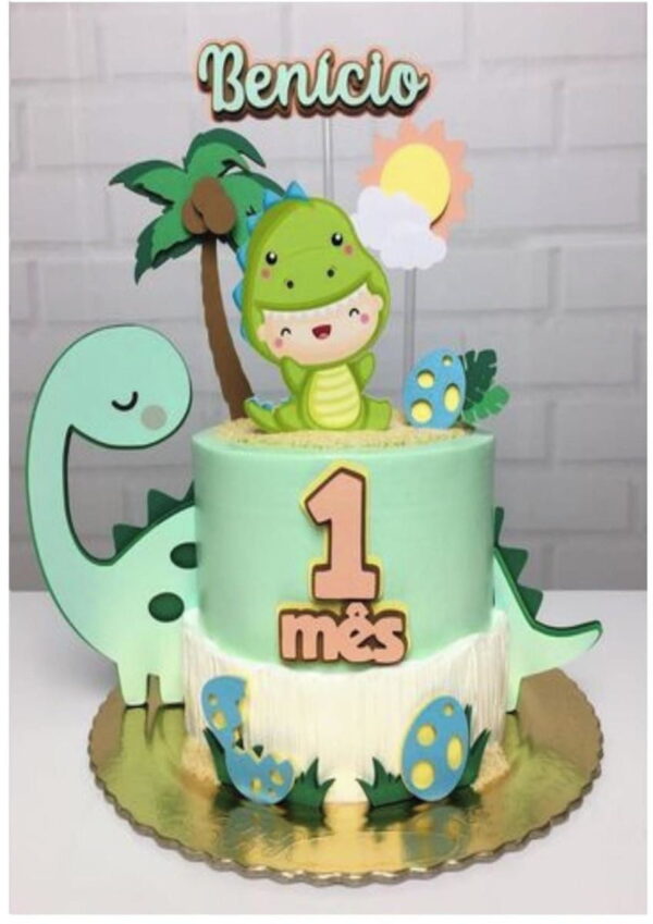 ARQUIVO DE CORTE TOPO DE BOLO Dinossauro baby