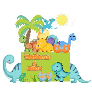 Arquivo De Corte Topo De Bolo Dinossauro Baby