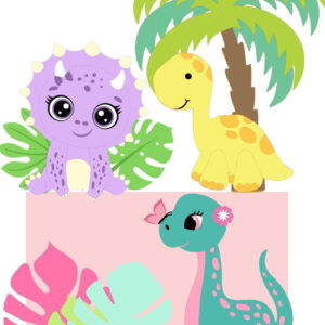 ARQUIVO DE CORTE TOPO DE BOLO Dinossauro baby