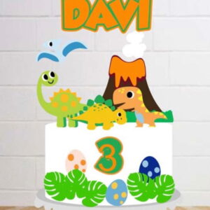 Arquivo de Corte Topo de Bolo Dinossauro Baby