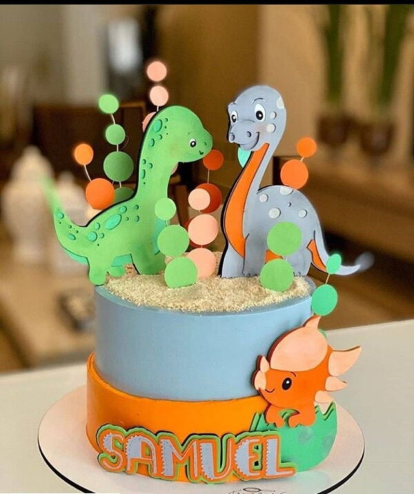Arquivo de Corte Topo de Bolo Dinossauro