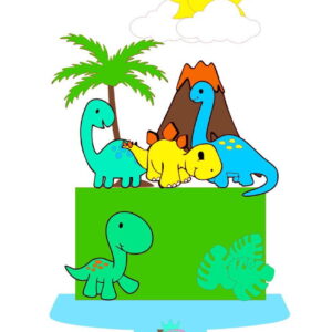 Arquivo de corte Topo de Bolo Dinossauro CAMADA STUDIO #1652