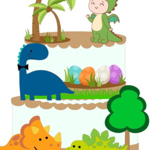 Arquivo de corte Topo de Bolo Dinossauro CAMADA STUDIO #2030