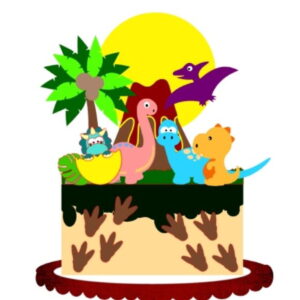 Arquivo de corte Topo de Bolo Dinossauro CAMADA STUDIO #2042