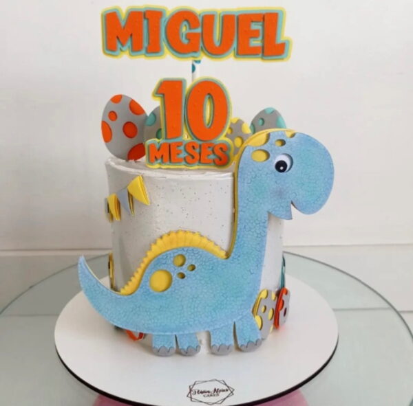 Arquivo de Corte: Topo de Bolo Dinossauro Cute 033