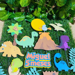 Arquivo de corte topo de bolo dinossauro cute