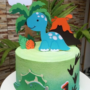 Arquivo de Corte Topo de bolo Dinossauro Cute em Camadas