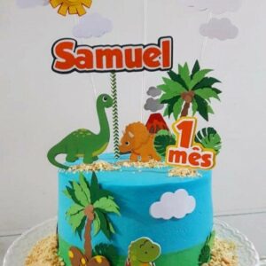 Arquivo de corte topo de bolo dinossauro cute