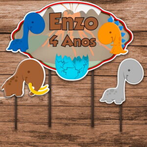 Arquivo de Corte Topo de Bolo Dinossauro Dino #14150