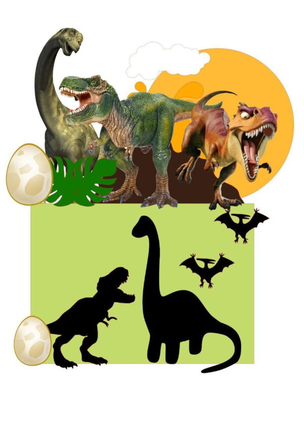 Arquivo De Corte Topo De Bolo Dinossauro
